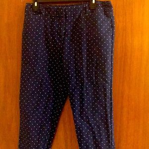 Liz Claiborne blue polka dot capris